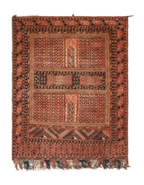 Vintage Afghan Hutchulu Rug 8'5" x 6'8"