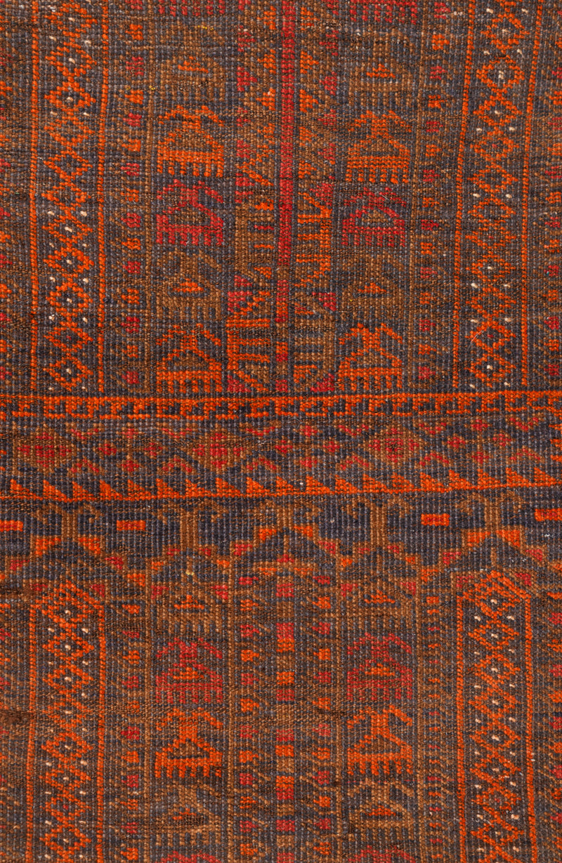 Vintage Baloch Tribal Rug 3'10" x 2'10"