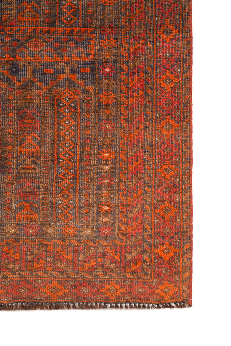 Vintage Baloch Tribal Rug 3'10" x 2'10"