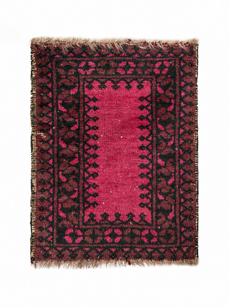 Vintage Afghan Tribal Rug 1'10" x 1'5"