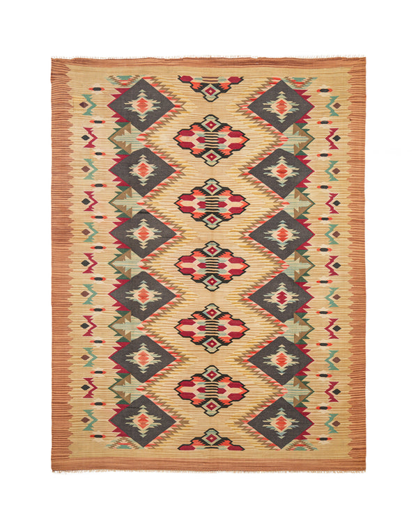 Vintage Balkan Kilim 8'7" x 6'7"