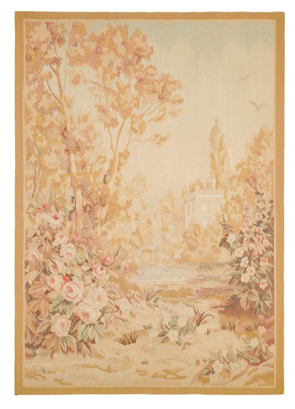 Vintage Forest Manor Tapestry 5'10" x 4'1"