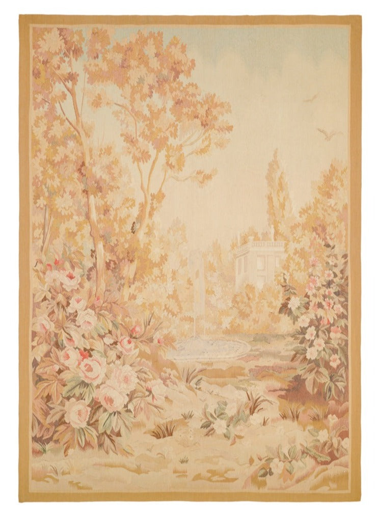 Vintage Forest Manor Tapestry 5'10" x 4'1"