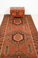 Vintage Turkestan Hallway Runner Rug 11'8" x 4'2"