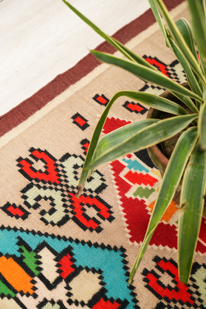 Vintage Scandinavian Kilim 5'3" x 3'2"