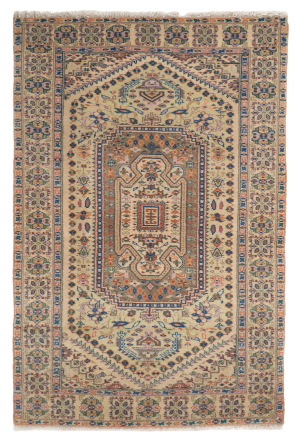 Vintage Kashmir Rug 3'10" x 2'6"