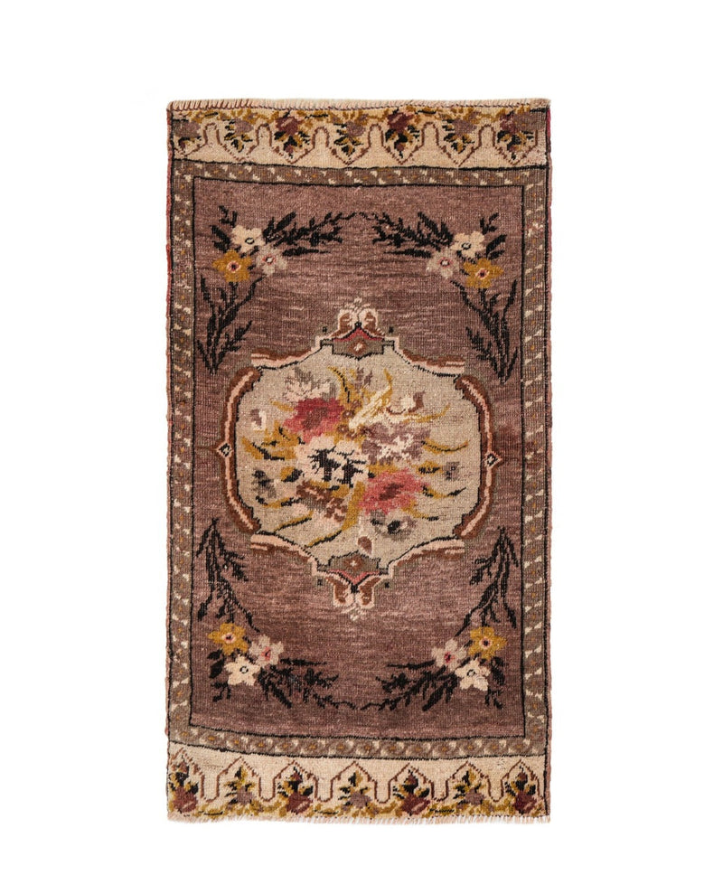 Antique Anatolian Yastik rug 3' x 1'7"