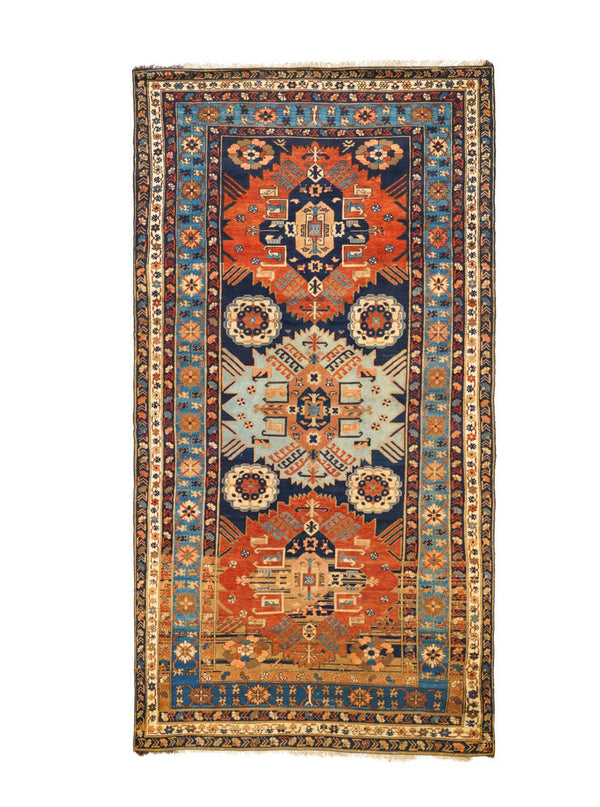 Antique Caucasian Shirvan Rug 9' x 4'8"