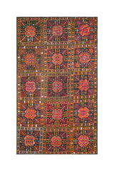 Vintage Indian Phulkari Textile 6'4" x 3'10"