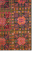 Vintage Indian Phulkari Textile 6'4" x 3'10"