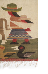 Vintage Pictorial Peruvian kilim 2' x 1'5"