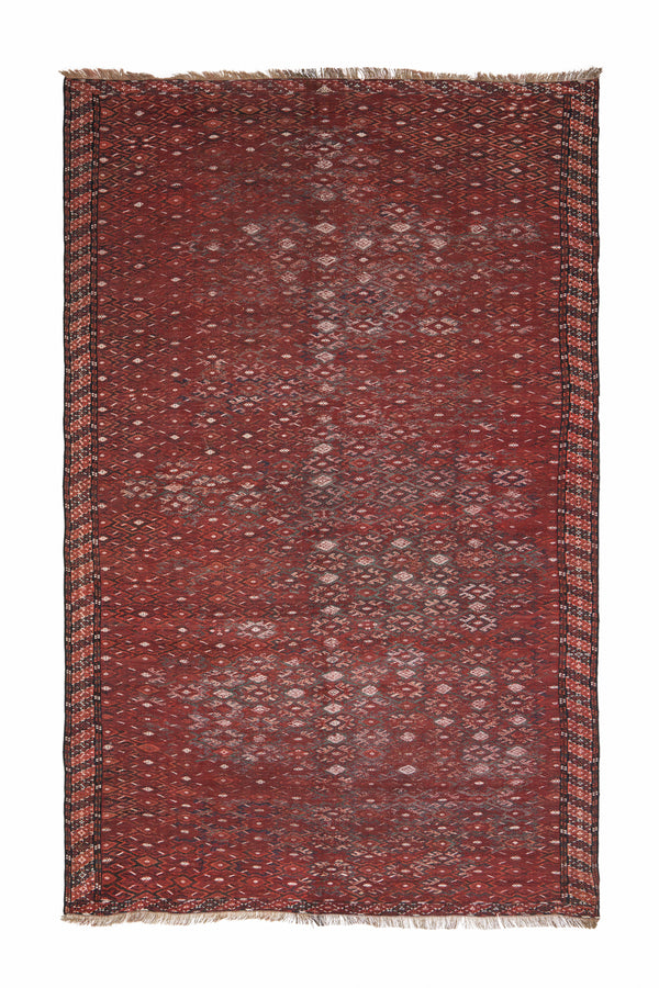 Antique Turkmen Soumak Kilim 11' x 7'4"