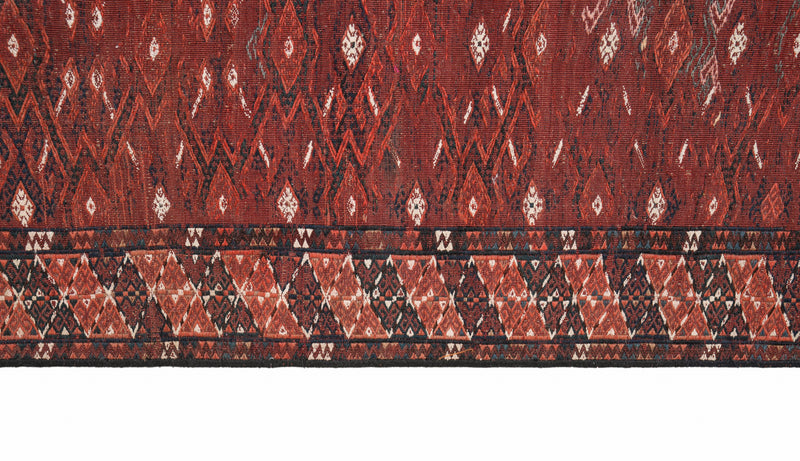 Antique Turkmen Soumak Kilim 11' x 7'4"