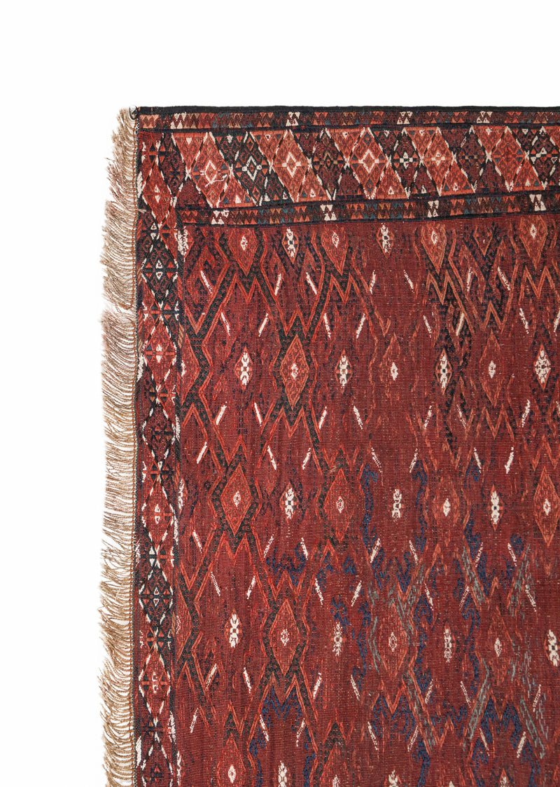 Antique Turkmen Soumak Kilim 11' x 7'4"