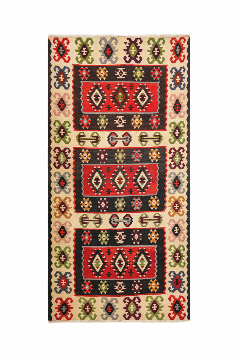 Vintage Balkan Kilim 6'6" X 3'4"