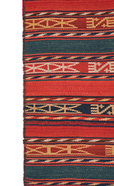 Antique Uzbek Jajim Kilim 4'9" x 4'5"