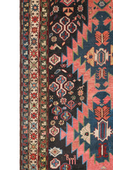 Antique Caucasian Karabagh Hallway Rug 9'4" x 4'