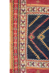 Vintage Moroccan High Mountain Tribal Rug 6'9" x 3'10"