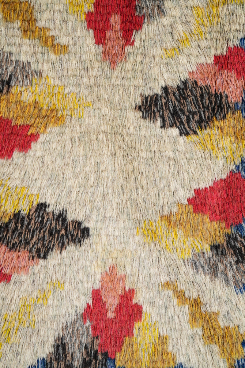 Vintage Scandinavian Rya Rug 3'3" x 2'5"