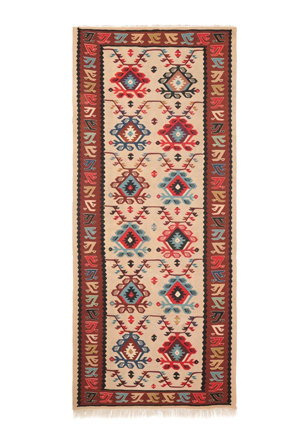 Vintage Balkan Kilim 7'5" x 3'3"