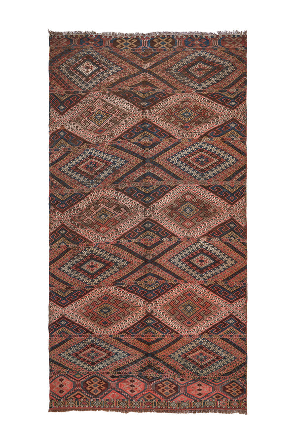 Antique Turkish Cecin Soumak kilim 10'2" x 5'2"