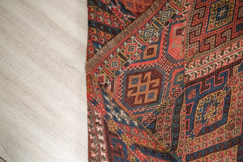 Antique Turkish Cecin Soumak kilim 10'2" x 5'2"