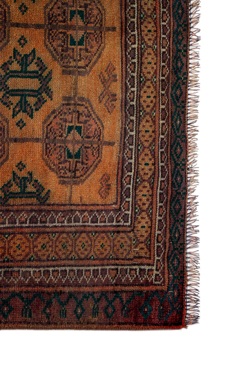 Vintage Turkoman Tekke Hallway Rug 9'9" x 4'2"