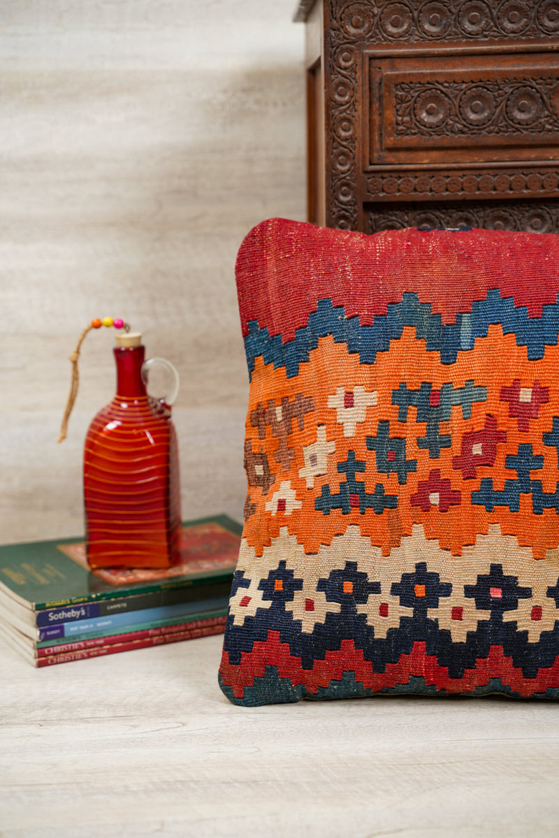 Antique Kilim cushion 16" x 16"