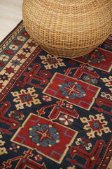 Antique Caucasian Karakashly Rug 4'4" x 3'5"