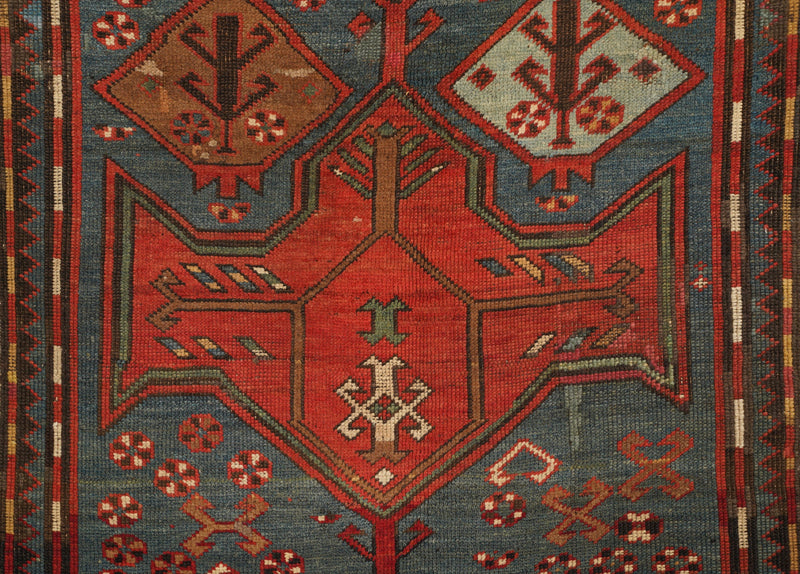 Antique Caucasian Sewan Kazak Rug 7' x 4'2"