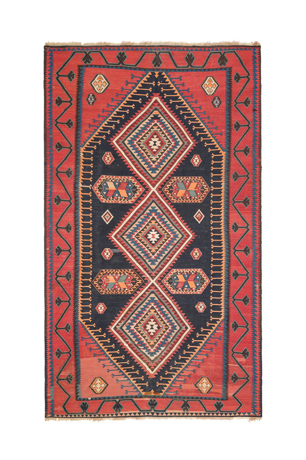 Antique Caucasian Shirvan Kilim 11'9" x 6'9"