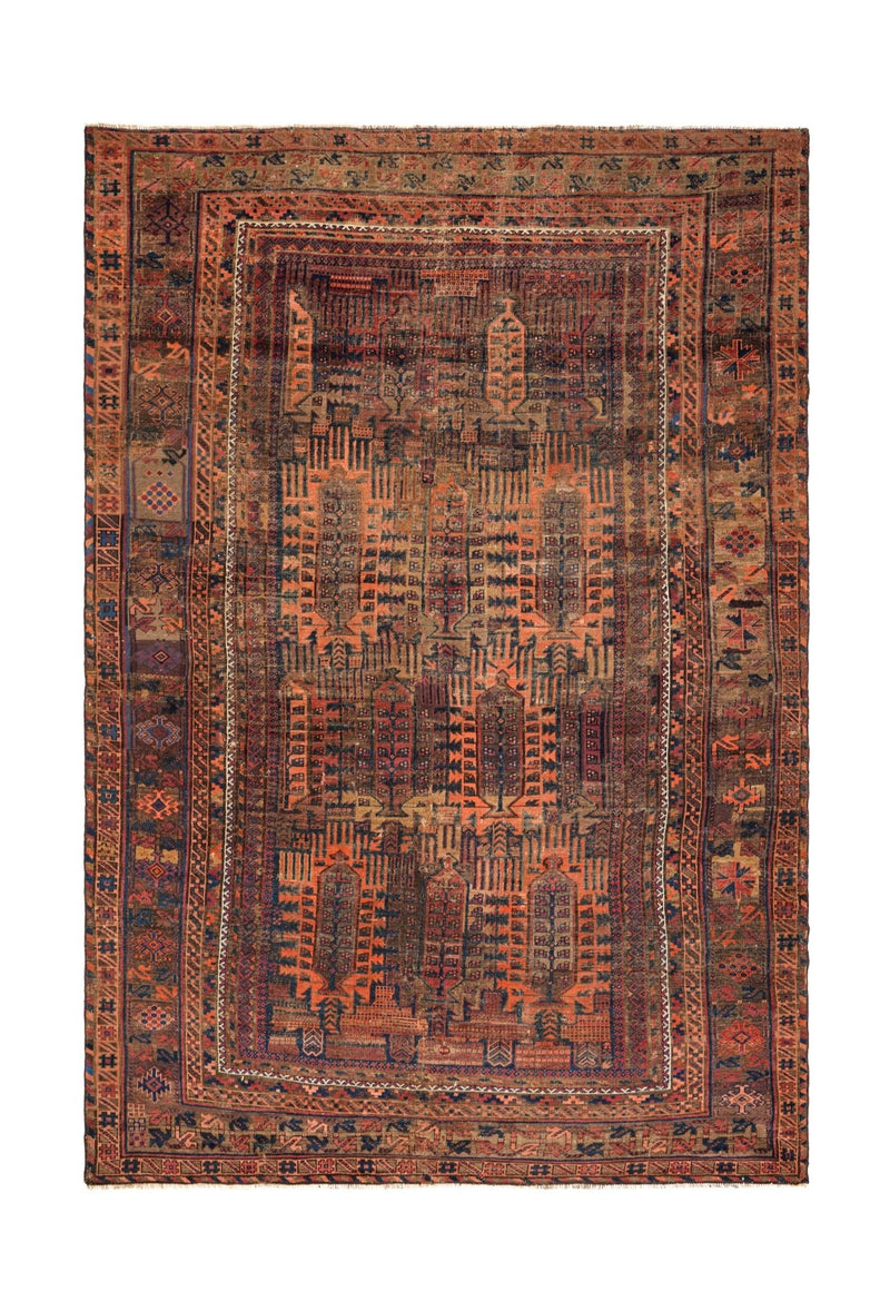 Antique Timuri Baloch Rug 10'7" x 7'1"