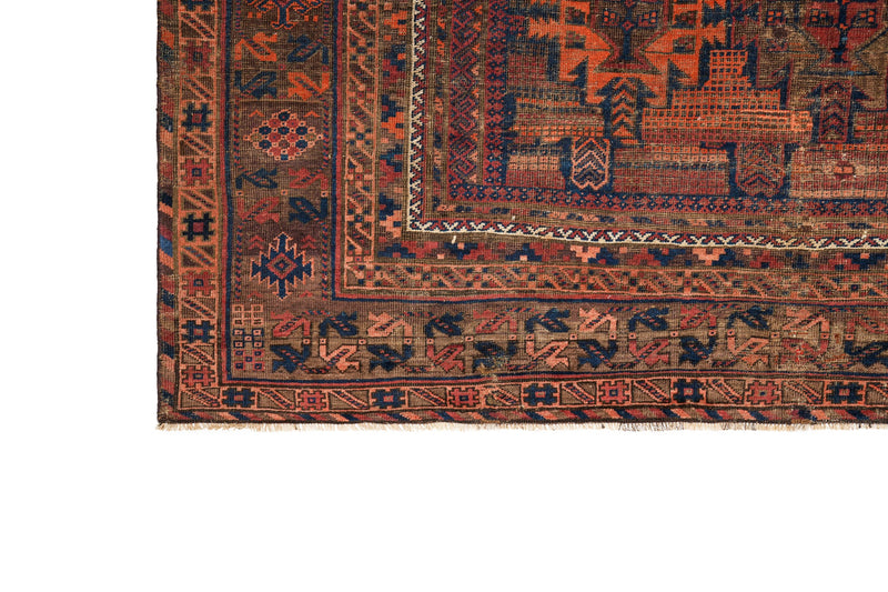 Antique Timuri Baloch Rug 10'7" x 7'1"