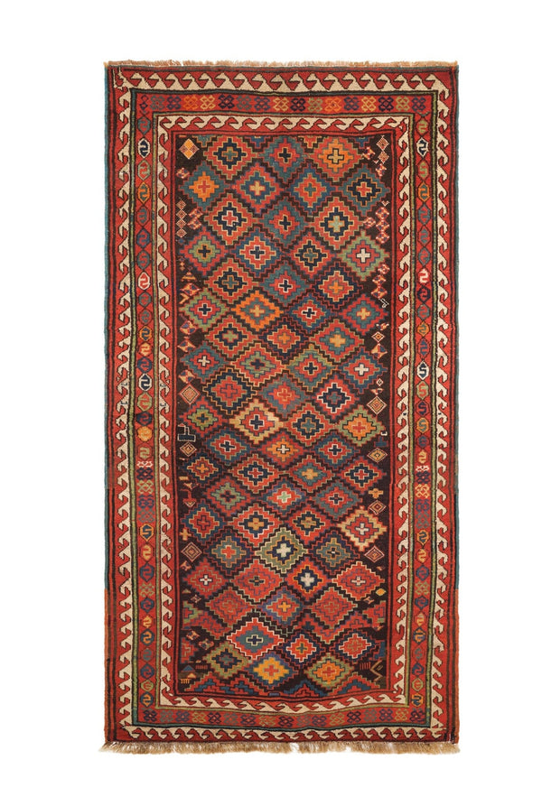 Antique Sauj Bulag Rug 8'3" x 4'4"