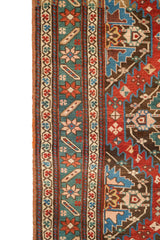 Antique Caucasian Karabagh Hallway Rug 11'1" x 3'5"