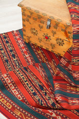 Antique Uzbek Jajim Kilim 4'9" x 4'5"