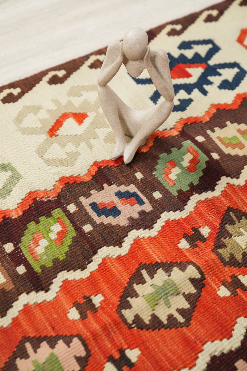 Vintage  Sarkoy Kilim 6'2" x 3'5"