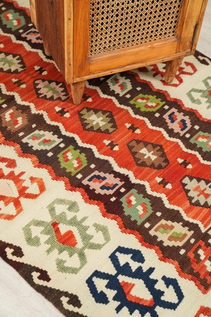 Vintage  Sarkoy Kilim 6'2" x 3'5"