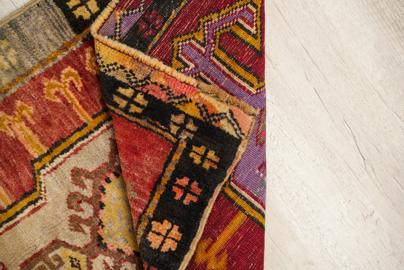 Vintage Turkish Oushak Rug 2'9" x 1'9"