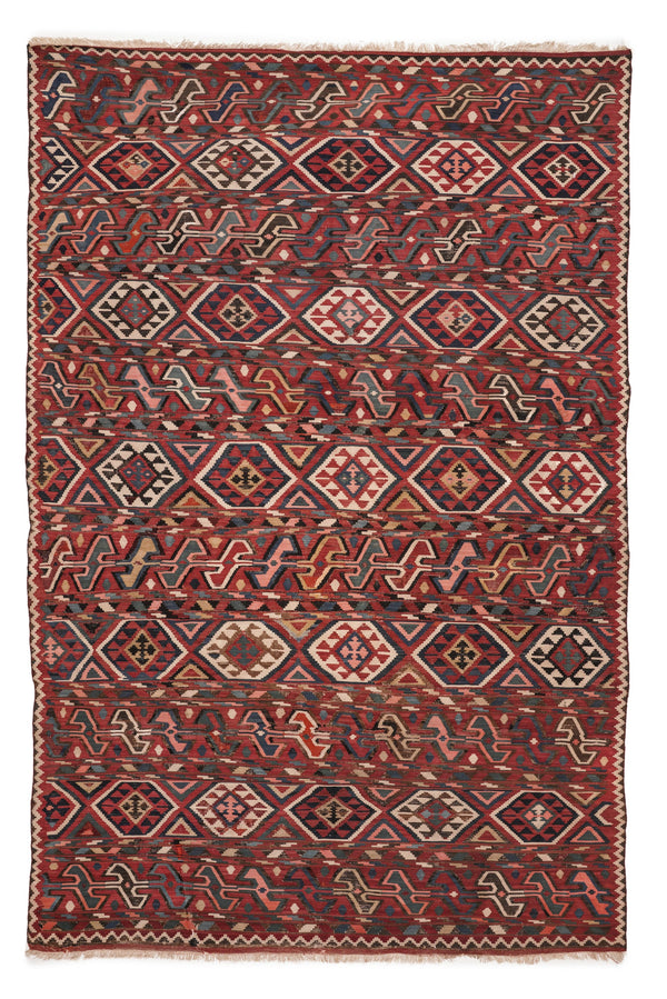 Antique Caucasian Shirvan Kilim 10'7" x 7'2"