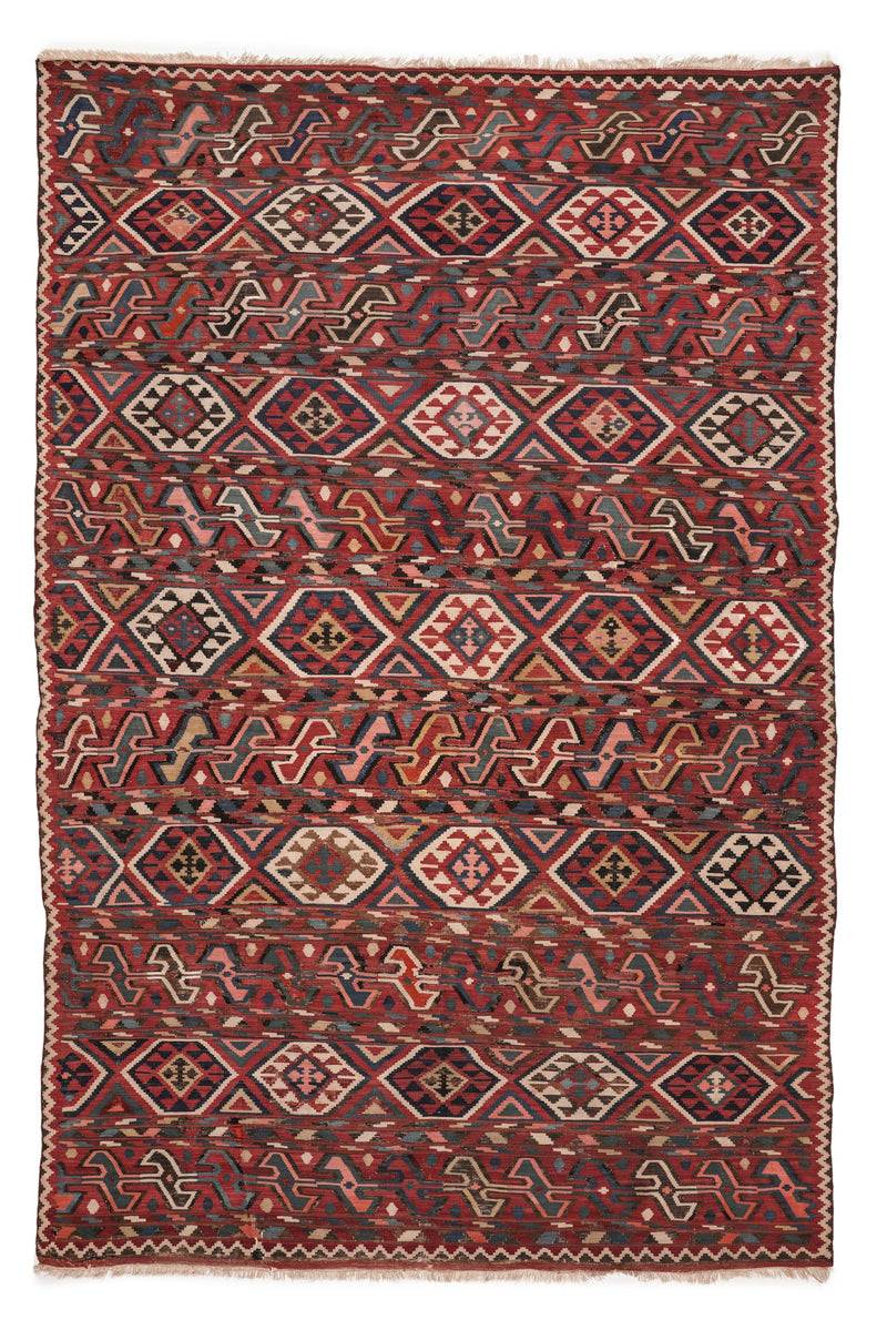 Antique Caucasian Shirvan Kilim 10'7" x 7'2"