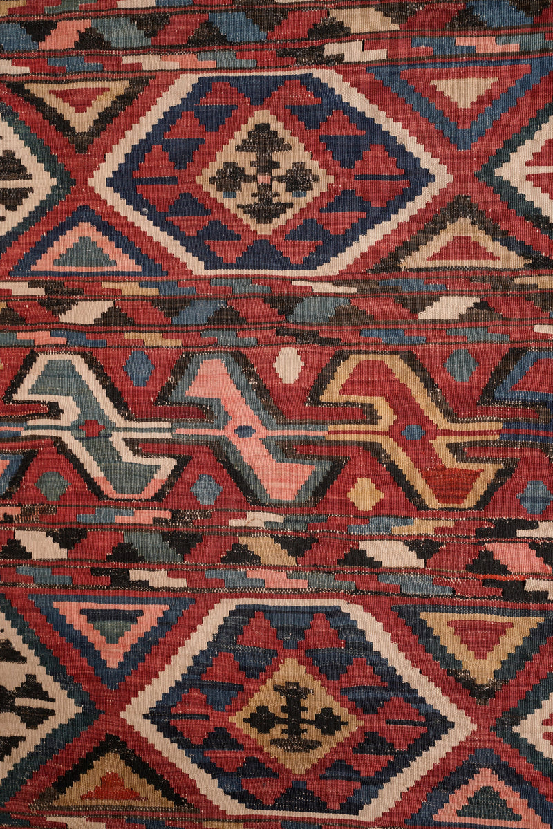 Antique Caucasian Shirvan Kilim 10'7" x 7'2"