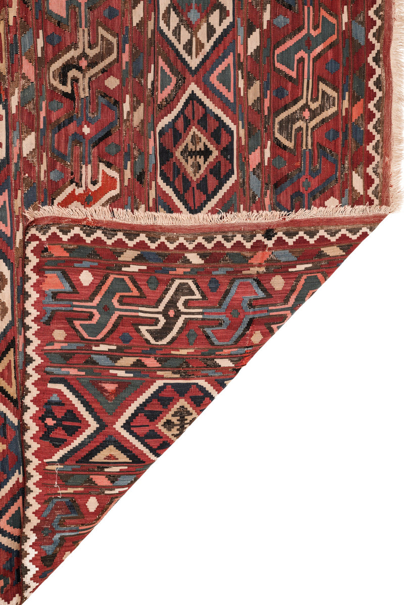 Antique Caucasian Shirvan Kilim 10'7" x 7'2"