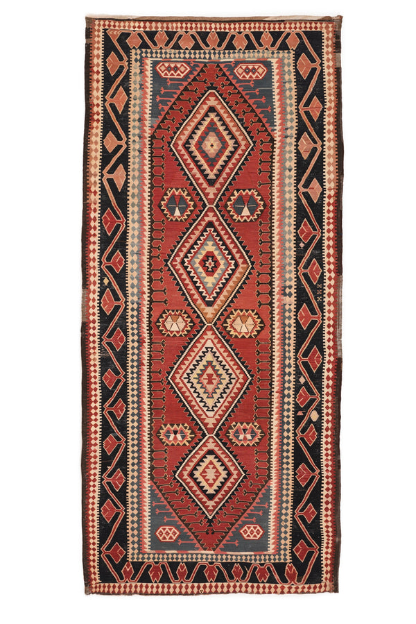 Antique Caucasian Shirvan Kilim 11' x 5'5"