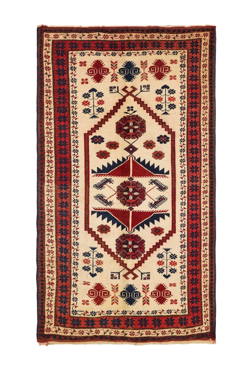 Vintage Turkish Kazak Rug 6'7" x 3'10"