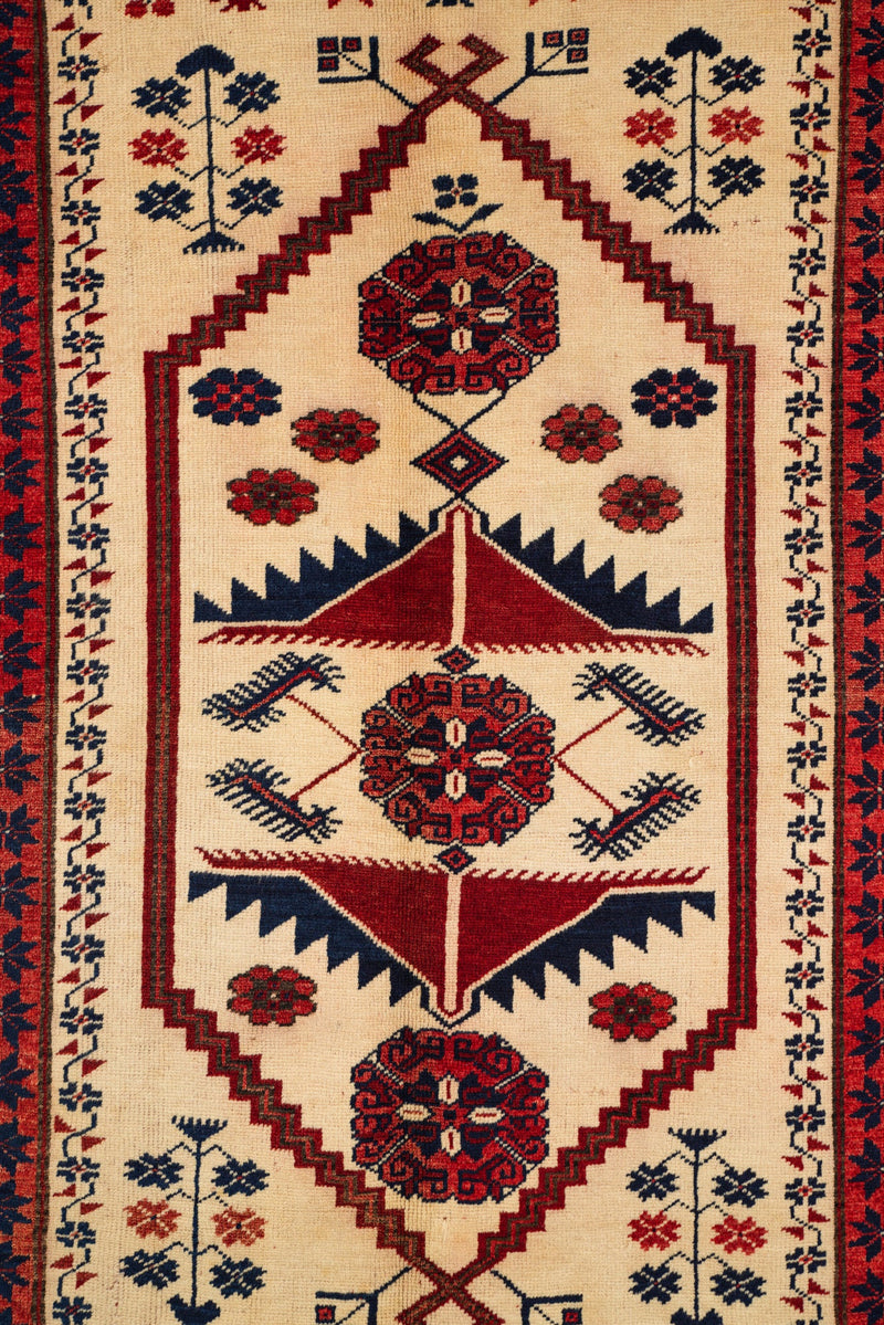 Vintage Turkish Kazak Rug 6'7" x 3'10"